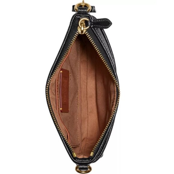 COACH Cross grain leather Kitt small crossbody messenger bag -BLACK (Has defect) - Picture 11 of 14